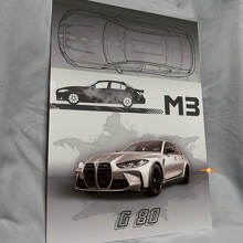 Custom M3 G80 Glossy Acrylic Garage Wall Art Panel for BMW fans_3