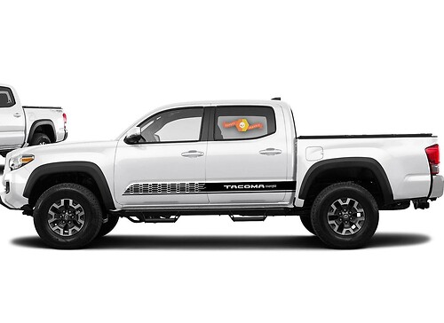 2X Toyota Tacoma 2016-2019 side skirt Vinyl Decals graphics rally sticker kit