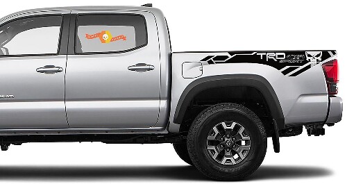 TRD 4x4 Sport Punisher Bed Side Vinyl Decal Kit for Toyota Tacoma 2016-2020