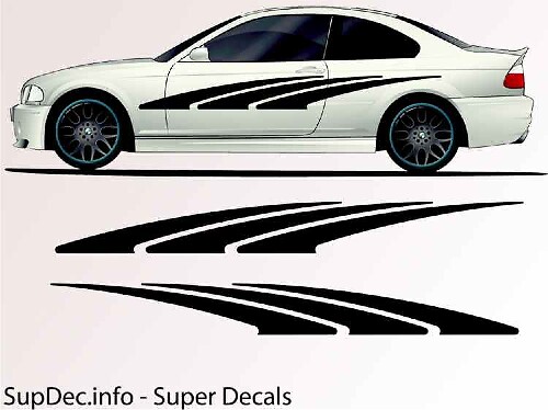 Racing Style Graphics Side Vinyl Decal Sticker