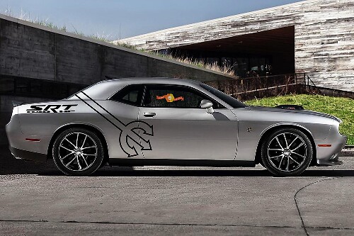 2 Side Demon Pitchfork 840 HP Side Vinyl Decals Graphics Sticker-2 for Dodge Challenger