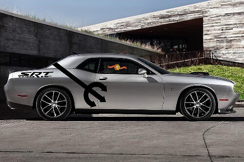 2 Side Demon Pitchfork 840 HP Side Vinyl Decals Graphics Sticker-3 for Dodge Challenger