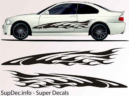 Tribal Racing Style Graphics Side Vinyl Decal Sticker