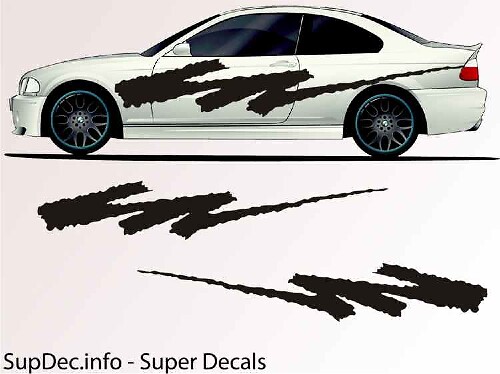 Street Graphity Style Stripe Side Vinyl Decal Sticker