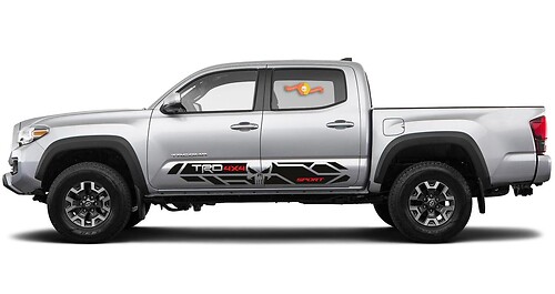 2X Toyota Tacoma Trd 4x4 Sport Scull Punisher side skirt Vinyl Decals 2016-2020