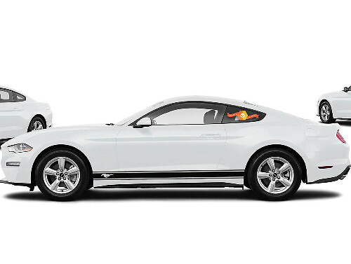 Side Door Stripes Vinyl Sticker Decals Set Of 2 for Ford Mustang