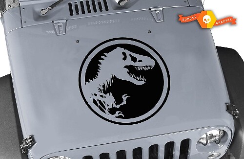 Jurassic Park 20 Inch Hood Sticker Vinyl Decal for Jeep Wrangler Rubicon CJ