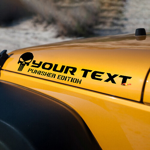 Rubicon Punisher Edition Hood Sticker Vinyl Decal for Jeep Wrangler