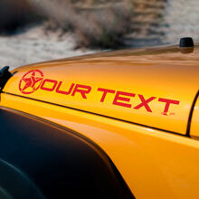 Custom Text Military Star Edition Hood Sticker Vinyl Decal for Jeep Wrangler 3