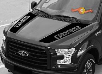 FORD F-150 Raptor Hood Graphics 2015-2019 Ford Racing Stripe Decals