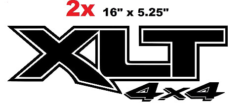 4x4 Bedside Vinyl Decal Sticker Set Of 2 for Ford F-150 F-250 XLT 2018