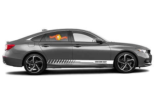 Racing rocker panel stripes vinyl decals stickers for Honda Accord Sport