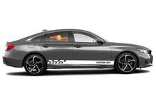 Racing rocker panel stripes vinyl decals stickers for Honda Accord Sport 4