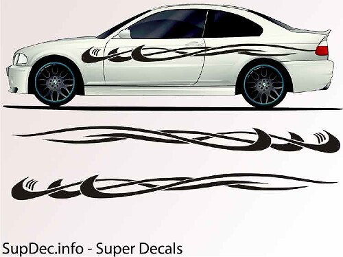 Accent Stripes Tribal Style Side Vinyl Decal Sticker