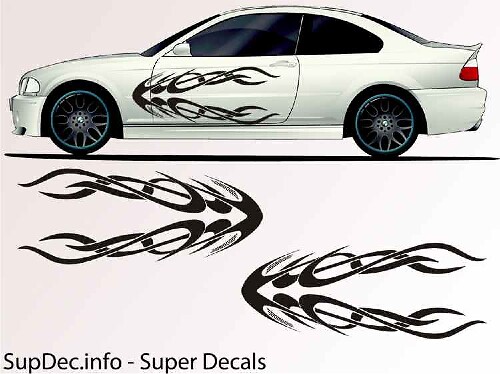 Jellyfish Tribal Style Side Vinyl Decal Sticker