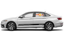 Racing rocker panel stripes vinyl decals stickers for Volkswagen Jetta GLI 3