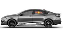 Racing rocker panel stripes vinyl decals stickers for Ford Fusion 2