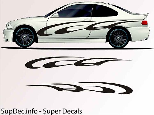 Abstract Graphic Side Vinyl Decal Sticker
