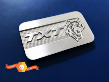 SRT Supercharger Style Brushed Aluminum Custom TXT Cat Universal Badge_2