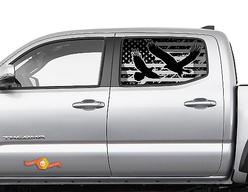 USA Flag Eagle Windshield Vinyl Sticker Decal