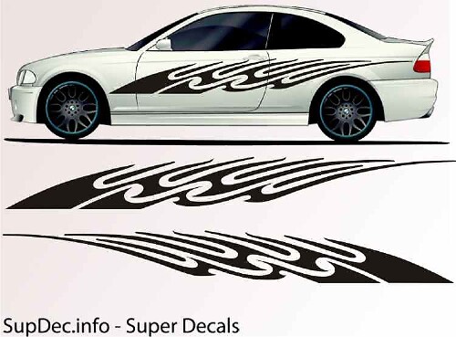 Tribal Style Abstract Stripes Side Vinyl Decal Sticker