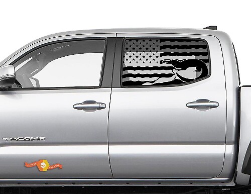 USA Alligator Flag Windshield Vinyl Sticker Decal