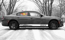Racing rocker panel stripes vinyl decals stickers for Dodge Charger SXT 2