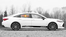 Racing rocker panel stripes vinyl decals stickers for Toyota Avalon 2