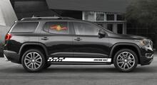 Racing rocker panel stripes vinyl decals stickers for GMC Acadia 4