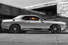 Racing rocker panel stripes vinyl decals stickers for Dodge Challenger 3