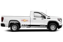 Racing rocker panel stripes vinyl decals stickers for GMC Sierra 1500 4