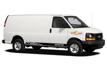 Racing rocker panel stripes vinyl decals stickers for GMC Savana Cargo 3