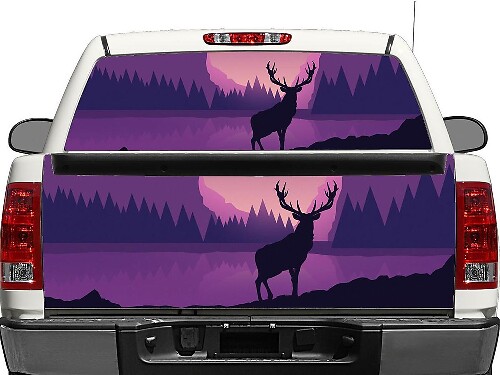 Deer Moose Graphics Rear Window OR tailgate Decal Sticker Pick-up Truck SUV Car