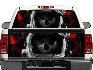 Skull Cosmonaut Rear Window OR tailgate Decal Sticker Pick-up Truck SUV Car