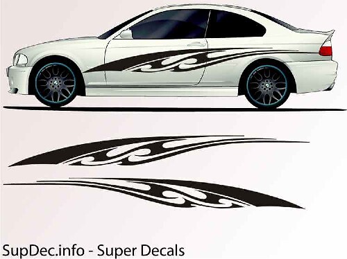 Tribal Style Accent Stripes Side Vinyl Decal Sticker