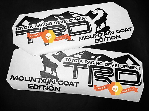 TRD Mountains Goat Edition Universal Vinyl Decal Sticker for Toyota FJ Cruiser