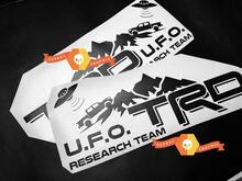 Pair of TRD UFO Research Team Side Vinyl Decals Stickers for Toyota Tacoma 2