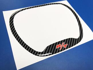 Steering WHEEL TRIM RING Carbon imitation with Red R/T domed decal Dodge