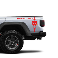 Rear Side Gladiator Helmet Vinyl Decals Stickers for Jeep Gladiator 3