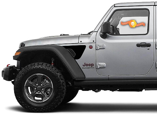 Gravity Style Fender Vent Blackout Vinyl Decal Kit for Jeep Gladiator JT Wrangler JL JLU