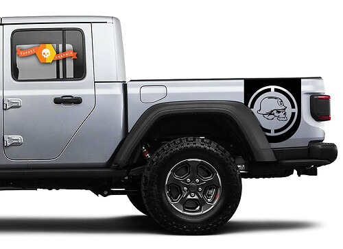 Metal Mulisha Style Bedside Vinyl Decal Sticker for Jeep Gladiator