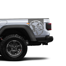 Side Door Stripes Star Destroyed Punisher Vinyl Decal Sticker Graphics Stripe Kit for Jeep Gladiator 2