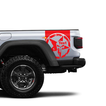 Side Door Stripes Star Destroyed Punisher Vinyl Decal Sticker Graphics Stripe Kit for Jeep Gladiator 3