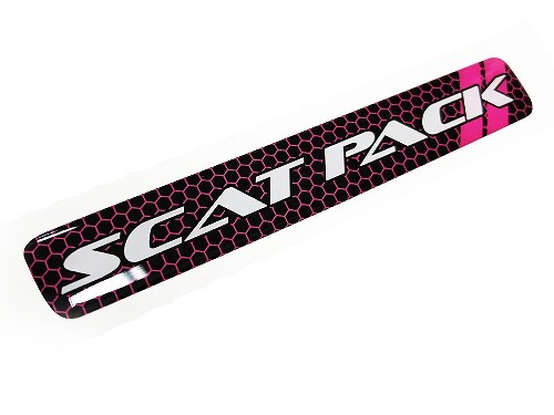 Purple Scat Pack Style Steering Wheel Domed Decal for Dodge Challenger Charger