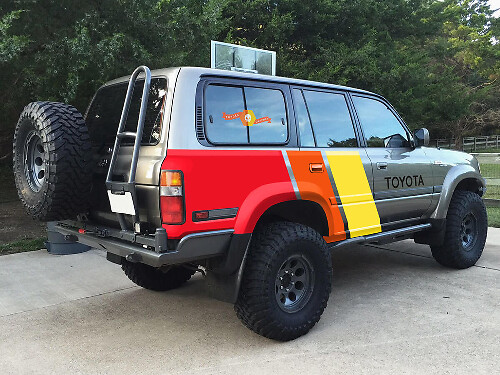 Retro Side Graphics Vinyl Decal Kit for Toyota Land Cruiser