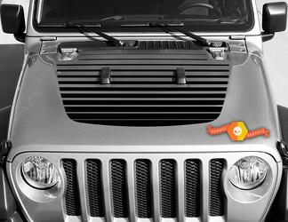 Jeep Gladiator JT Wrangler lines JL JLU Hood style Vinyl decal sticker Graphics kit for 2018-2021