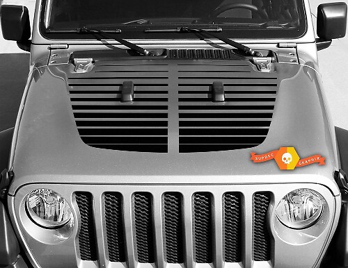 Hood Lines Split Style Vinyl Decal Sticker for Jeep Gladiator JT Wrangler JL JLU