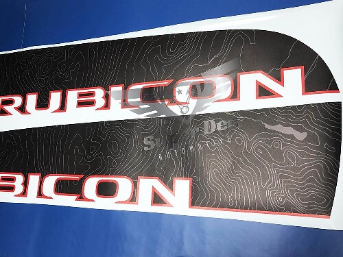 Topographic Map Decal Sticker Pair for Jeep Wrangler JK Unlimited Rubicon Recon