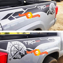 TRD 4x4 Compass Mountain Bedside Vinyl Decals Kit for Toyota Tacoma_3