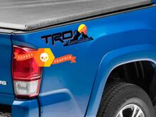 Pair of TRD Off Road Vintage Old Style Sunset Style Bed Side Vinyl Stickers Decal Toyota Tacoma Tundra FJ Cruiser 2
